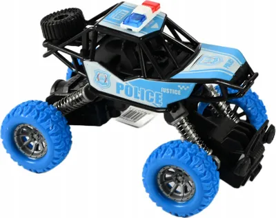Zdjęcie produktu dla Samochód Terenowy Policja Resorak Monster Truck Radiowóz Różne Kolory