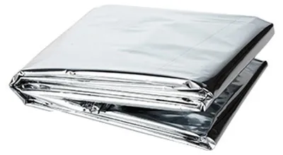 Produktbild von Rettungsdecke - Thermische Überlebensdecke - 5er-Pack - Wasserdicht - Winddicht - Für Outdoor-Einsätze - Erste Hilfe