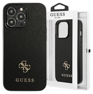 Produktbild von Guess Guhcp13Lps4Mk Iphone 13 Pro / 13 6,1 Czarny/Schwarz Hardcase Saffiano 4G Small Metal Logo