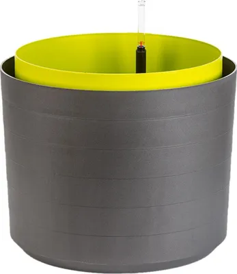 Obrázek produktu pro PLASTIA s.r.o. Samozavlažovací velkoobjemový květináč Berberis - antracit + zelená 46 cm