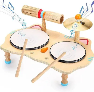 Produktbild von Kinderdrumset - Einwegdrumset - Lerndrumset - Kinderinstrument
