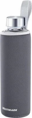 Produktbild von Westmark Trinkflasche Viva aus Glas 0,55 l, mit Cover, anthrazit, 5272226A