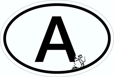 Produktbild von Aufkleber Österreich mit Maus 125 x 85 mm