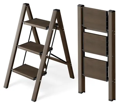Produktbild von Trittleiter 3 Stufen, Aluminium, für Haushalt
