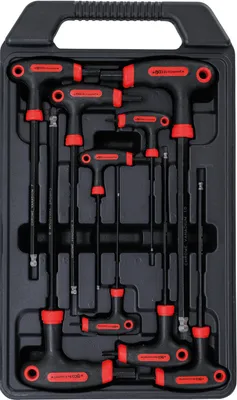 Produktbild von KRAFTMANN 7882 T-Griff-Schlüsselsatz für Innen-6-kant-Schrauben, 9-tlg.