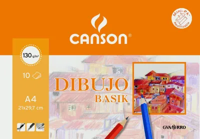 Produktbild von Canson 200406331 Zeichenpapier, 130 g, DIN A4, 10 Blätter