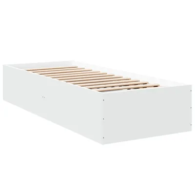 Image de vidaXL Cadre de lit blanc 90x190 cm bois composite