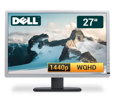 Produktbild von Dell UltraSharp U2713HM - 27 Zoll WQHD TFT Flachbildschirm Monitor - schwarz / silber