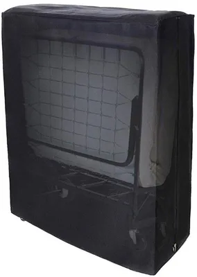 Obrázok produktu pre Uniqoos® Vodotesný ochranný obal na rozkladaciu posteľ a plážovú stoličku, 210D Oxford, čierna, 107×102×33 cm, so zipsom a vreckom