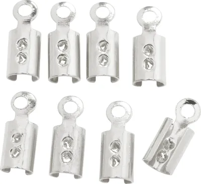 Produktbild von Verbindungskappe, 8x3mm, 8 Stück Versilbert