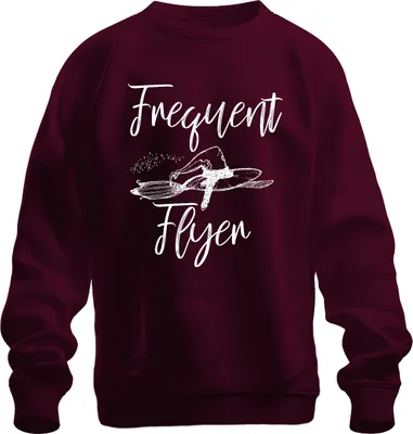Immagine prodotto di Frequent Flygen Cappello Strega Strega Scopa Stardust Magical Unisex Felpa Pullover, Borgogna, XXL