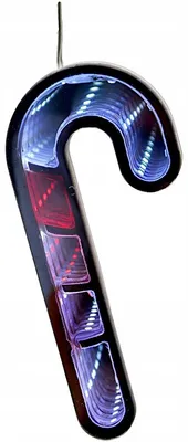 Zdjęcie produktu dla Lustro LED "Zuckerstange" – Świecąca dekoracja świąteczna z efektem lustrzanym, idealna do okien i domu