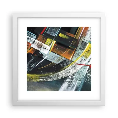 Produktbild von Gerahmtes Poster - Weißer Rahmen - Abstraktion Graffiti Bunt - 30x30 cm - Wand Bild - Wanddeko - Wandbilder - Kunstposter - Wandposter - Bilderrahmen - Bilder - Kunstdruck - Wandbild - P2WAC30x30-4157
