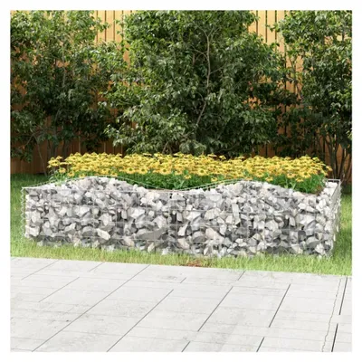 Produktbild von Gewölbtes Gabionen-Hochbeet 200x100x50 cm aus verzinktem Eisen