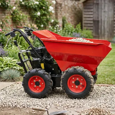 Produktbild von BRAST Benzin Muldenkipper Mini-Dumper Motor-Schubkarre Dumper Radlader 4,8kw/6,5PS Allradantrieb 300 kg Traglast