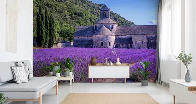 Immagine prodotto di Carta da parati in tessuto non tessuto murale bellissimo campo di lavanda 360 cm (L) x 240 cm (H) murale decorazione murale