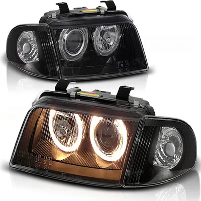 Produktbild von Scheinwerfer Angel Eyes passend für Audi A4 B5 Bj. 94-98 Schwarz