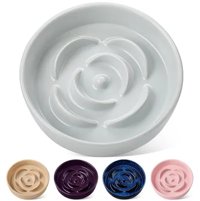 Produktbild von Hundenapf Keramik Antischlingnapf Grau 24,8 cm