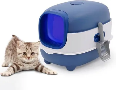 Productafbeelding van Famanu kattenbak, groot en afgesloten - geschikt voor katten tot 15 kg