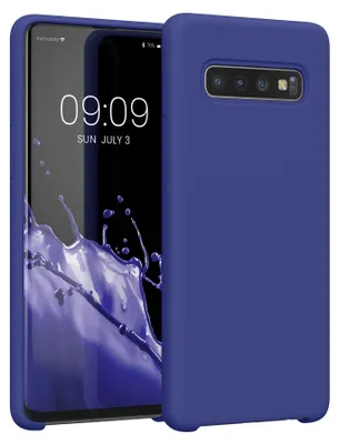 Produktbild von kwmobile Handyhülle für Samsung Galaxy S10 Hülle - Case Silikon - Kabelloses Laden - Schutzhülle Cover in Blauviolett