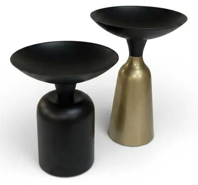 Immagine prodotto di Tavolino da caffè, tavolino ausiliario, nero, oro, design in marmo, stile moderno. Tavolo moderno