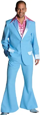 Produktbild von M207201-13-S hellblau Herren Disco Anzug-Kostüm Gr.S=48