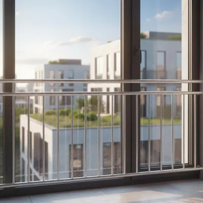 Immagine prodotto di 156CM balcone ringhiera V2A bar ringhiera balcone balaustra in acciaio inox griglia finestra