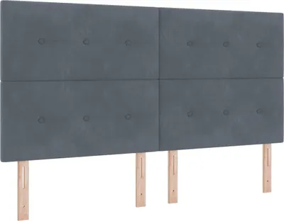 Imagen del producto de vidaXL Cabecero, gris oscuro, 180 cm, terciopelo