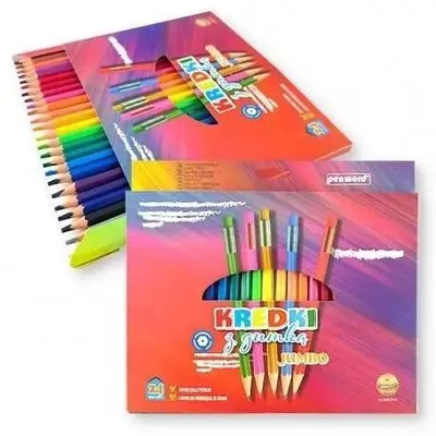 Produktbild von Bleistifte mit Radiergummi, Jumbo-Format, 24 Farben - Penword