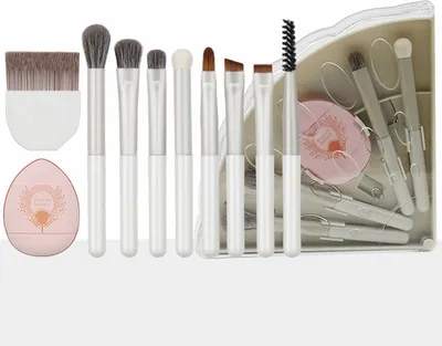 Image de INF Ensemble de Pinceaux de Maquillage Portables - 10 en 1 Voyage Pliant