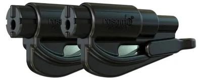 Produktbild von Resqme GBO-RQMTWIN-SCHWARZ Das Rettungswerkzeug als Schlüsselanhänger, Schwarz,