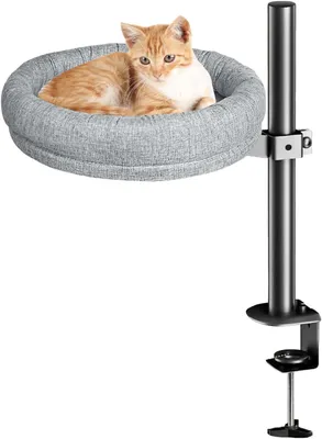 Produktbild von Katzenbett für Schreibtisch und Regale – hohe Hängematte, gemütliche Wiege und kreative Ruhezone für Haustiere
