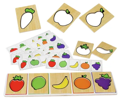 Produktbild von Elzusha – Holzpuzzle zum Lernen mit Obst und Gemüse