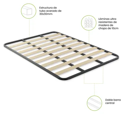 Imagen del producto de duehome -Somier láminas con estructura metálica RX Silver