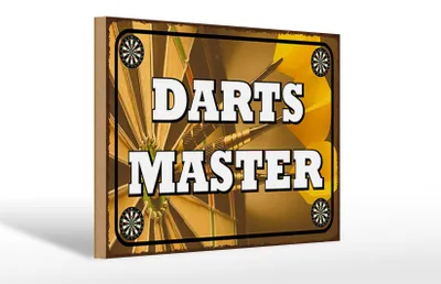 Produktbild von Holzschild Darts Master, 30x20 cm, Holzschilder Spruch Sport Hobby