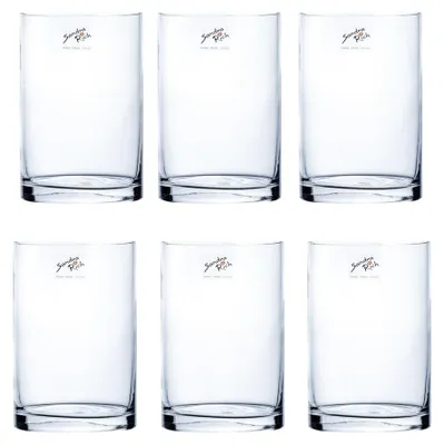 Produktbild von 6er Set Glasvasen CYLI COLD CUT Zylinderform H 15cm D 10cm rund Sandra Rich