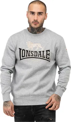 Produktbild von Herren Rundhals Sweatshirt normale Passform LAWINS Marl Grey/Black/Grey L Lonsdale
