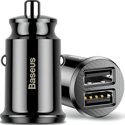 Produktbild von Baseus Autoladegerät Auto Ladegerät Zigarettenanzünder Handy Schnelle Quick Charge QC 3.1 24W Dual USB-Ladegerät KFZ 2 USB Port Adapter iPhone Samsung Retoo