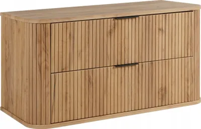 Produktbild von RODAN | Badmöbel Set - 100,4 cm - 2-teilig - Braun - Hochwertige MDF Fronten - Badezimmermöbel - Hochschrank - Waschbeckenunterschränke