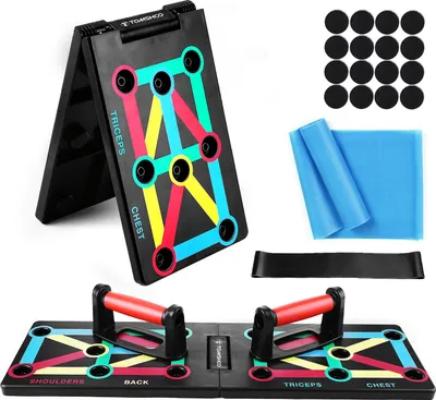 Obrázek produktu pro 12 v 1 skládací Push Up Push Up Board s rukojetí pro svalový trénink Efektivní tvarování Push Up Rack Board