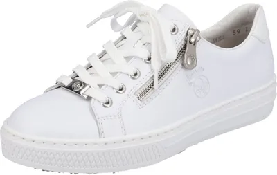 Image de Chaussures basses de sport Rieker à semelle moulée mode en blanc/blanc combiné, taille 39