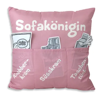 Produktbild von Sofahelden Kissen mit Taschen Sofakönigin