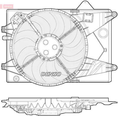 Produktbild von DENSO DER15001 Lüfter Motorkühlung Kühlerlüfter für CHEVROLET AVEO Schrägheck (T300) Wasserkühler
