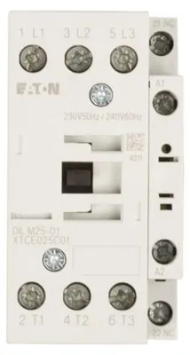 Zdjęcie produktu dla Stycznik mocy Eaton DILM DILM25-01(230V50HZ,240V60HZ) 1 styk rozwierny 230 V/AC 50 Hz/240 V/AC 60 Hz (277164)