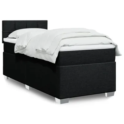Produktbild von Möbel Boxspringbett mit Matratze Schwarz 90x190 cm Stoff - Polsterbett 3288045