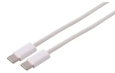 Zdjęcie produktu dla Kabel do ładowania USB-C, 2.0, 240W, biały, materiałowy, 1,8m