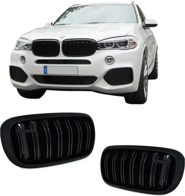 Produktbild von Sport Grill Kühlergrill Frontgrill passend FÜR BMW X5 F15 X6 F16 schwarz doppel