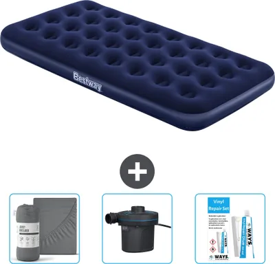 Obrázek produktu pro Bestway nafukovací matrace - pro 1 osobu - 99 x 188 x 22 cm - modrá - včetně příslušenství