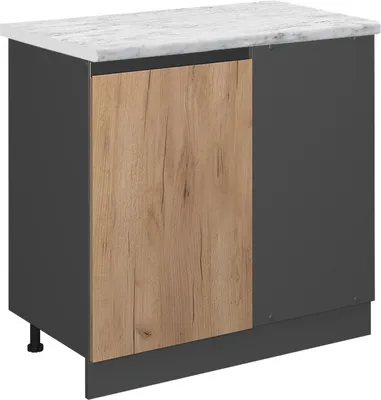 Productafbeelding van Hoekkast Vicco R-Line Krachtige eik goud 86 cm J-Shape WB Marmer, Model 46648