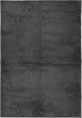Produktbild von vidaXL Teppich IZA Kurzflor Skandi-Stil Anthrazit 140x200 cm